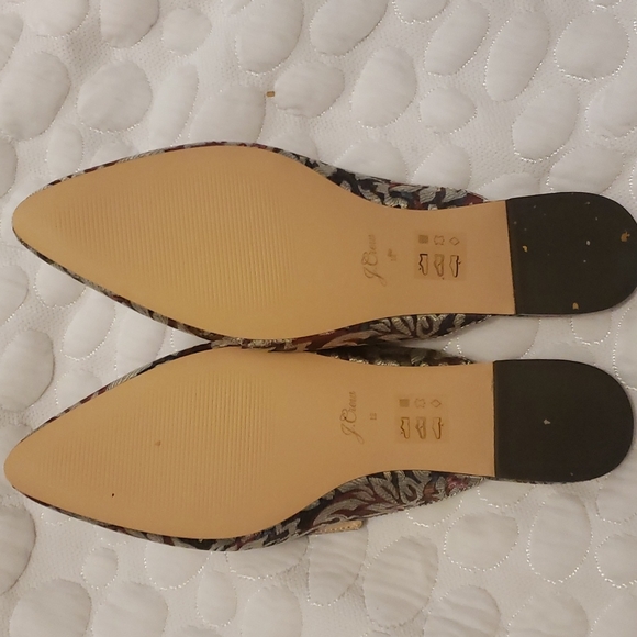 Jcrew Pointed-toe slides in metallic jacquard - Picture 3 of 4